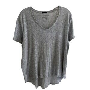 ATM Anthony Thomas Melilla Womens M/L Slub Cotton Crewneck Boyfriend Tee Relaxed